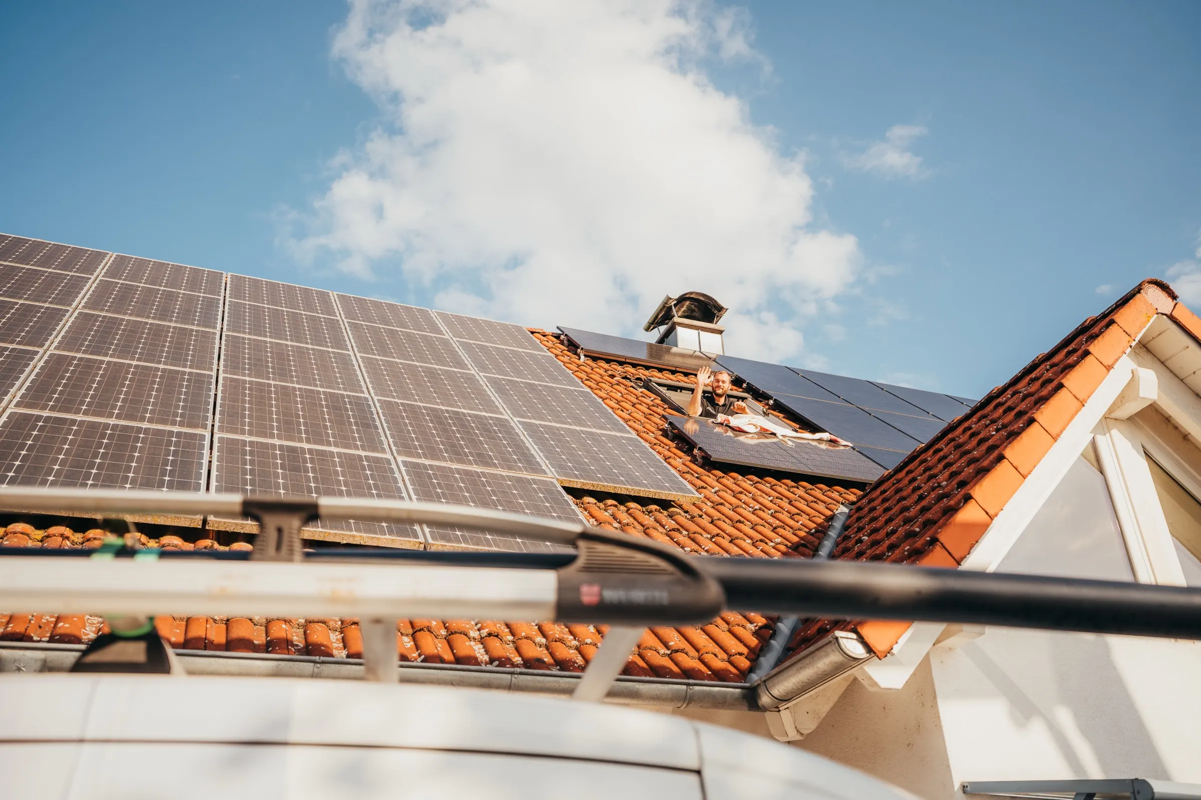 Photovoltaikmodule auf einem Ziegeldach